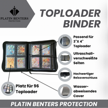 Lade das Bild in den Galerie-Viewer, Platin Benters Protection Toploader 4-Pocket Zippered Binder - Poke Planet
