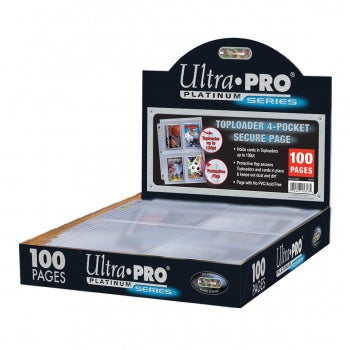 Ultra Pro 4-Pocket Platinum Page für Toploaders (10 Seiten) - Poke Planet